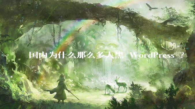国内为什么那么多人黑 WordPress ？