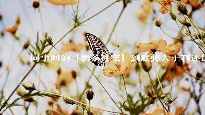 同事间的「奶茶社交」到底弊大于利还是利大于弊？作为职场新人，该如何应对这种社交方式？