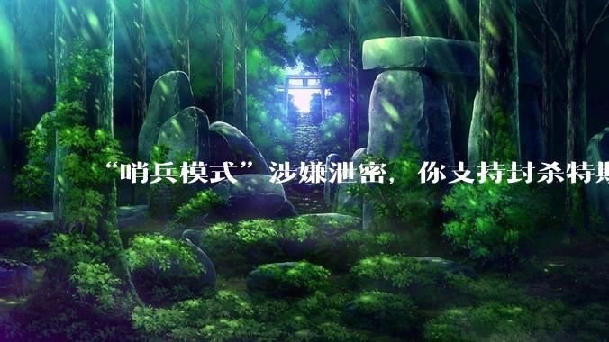“哨兵模式”涉嫌泄密，你支持封杀特斯拉吗？